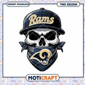 Rams Skull PNG Bandana, Hat Design