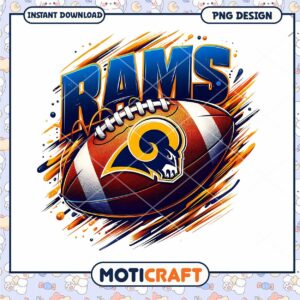 Rams Football PNG Design Instant Download