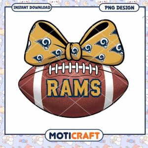 Rams Football Bow PNG Design