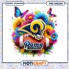 Rams Floral PNG Sublimation Design 1 Rams Floral PNG Sublimation Design