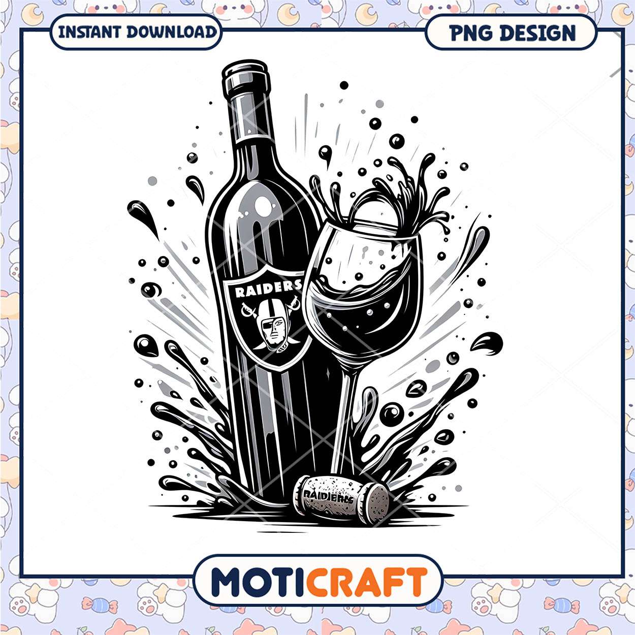 Raiders Wine PNG Design Instant Download Raiders Wine PNG Design Instant Download