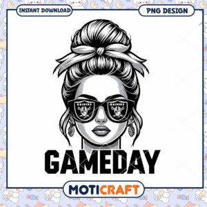 Raiders Game Day Girl PNG Design