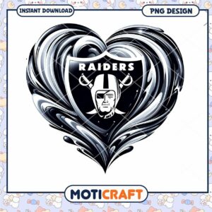 Raiders Heart PNG Design Instant Download