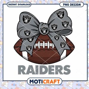 Raiders Football Bow PNG Design