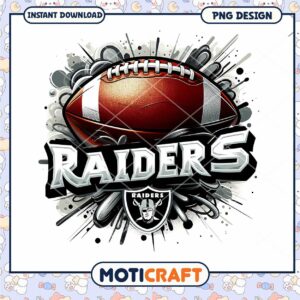 Raiders Football PNG Design Instant Download