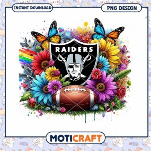 Raiders Floral PNG Sublimation Design