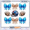 PNG Football Bows Clipart Instant Download 2 PNG Football Bows Clipart Instant Download