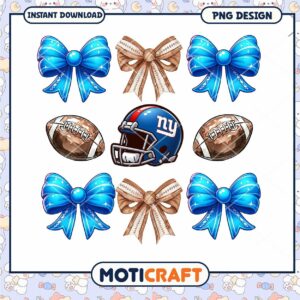 PNG Football Bows Clipart Instant Download