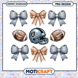 PNG Football Cheer Bows Raiders Helmet