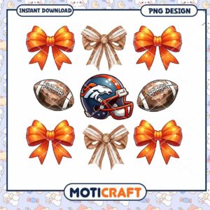 PNG Football Bow Clipart Instant Download