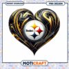 Pittsburgh Steelers Heart PNG Design 2 Pittsburgh Steelers Heart PNG Design