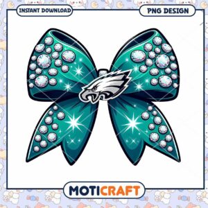 Philadelphia Eagles Cheer Bow PNG