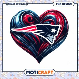 Patriots Heart PNG Design Instant Download