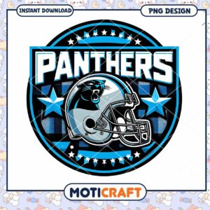 Panthers Football Team PNG Design for Instant Download Artwork
