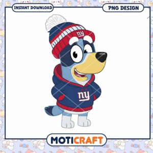 Option 1 (Focus on team) NY Giants Puppy PNG Design Instant Download