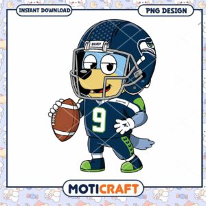 Option 1 (Focus on character) Cute Dog Football PNG Mascot Design