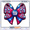 NY Giants Rhinestone Bow PNG Design 1 NY Giants Rhinestone Bow PNG Design