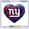NY Giants Heart PNG Sublimation Design