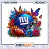 NY Giants Floral Football PNG Design