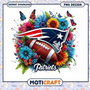 New England Patriots Floral PNG