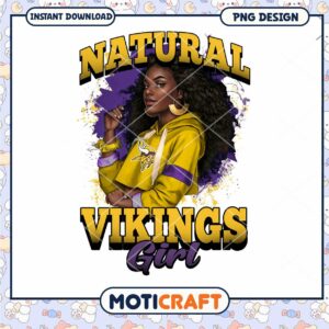 Natural Vikings Girl PNG Design