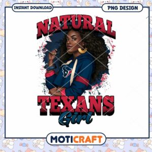 Natural Texans Girl PNG Sublimation