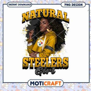 Natural Steelers Girl PNG Design