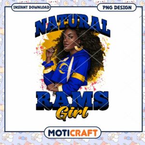Natural Rams Girl PNG Sublimation
