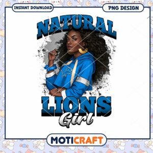 Natural Lions Girl PNG Sublimation