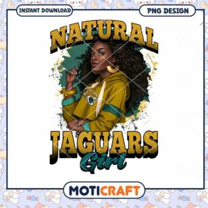 Natural Jaguars Girl PNG Design