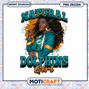 Natural Dolphins Girl PNG Sublimation