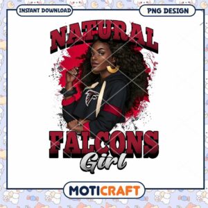 Natural Falcons Girl PNG Design