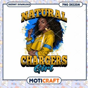 Natural Chargers Girl PNG Sublimation