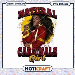 Natural Cardinals Girl PNG Design