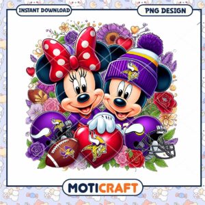 Minnie Mickey Vikings PNG Sublimation