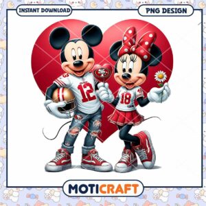 Minnie Mickey Valentines Day PNG Design