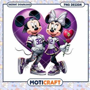 Minnie Mickey Vikings PNG Sublimation Design
