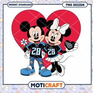 Minnie Mickey Titans Valentine PNG
