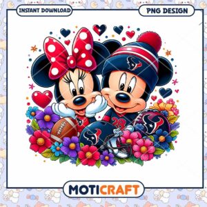 Minnie Mickey Texans PNG Sublimation