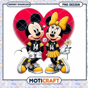 Minnie Mickey Steelers PNG Design