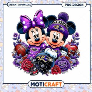 Minnie Mickey Ravens PNG Sublimation