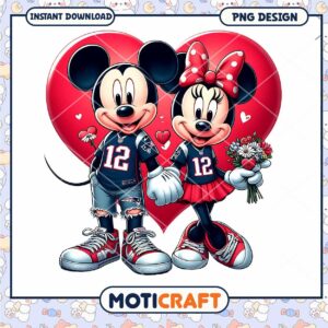 Minnie Mickey Patriots Valentine PNG