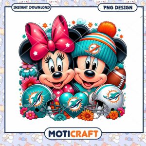Minnie Mickey Miami Dolphins PNG