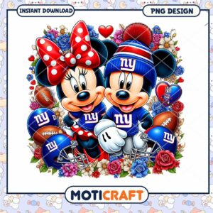 Minnie Mickey NY Giants PNG Sublimation