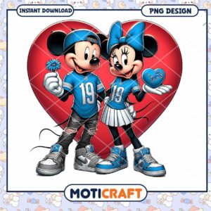 Minnie Mickey Detroit Lions PNG