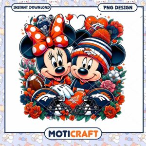 Minnie Mickey Denver Broncos PNG Design