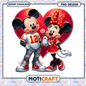 Minnie Mickey Chiefs PNG Valentine