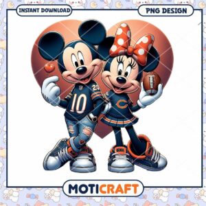 Minnie Mickey Chicago Bears PNG