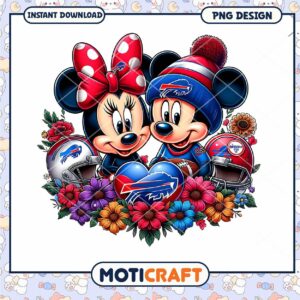 Minnie Mickey Buffalo Bills PNG Sublimation