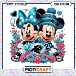 Minnie Mickey Carolina Panthers PNG